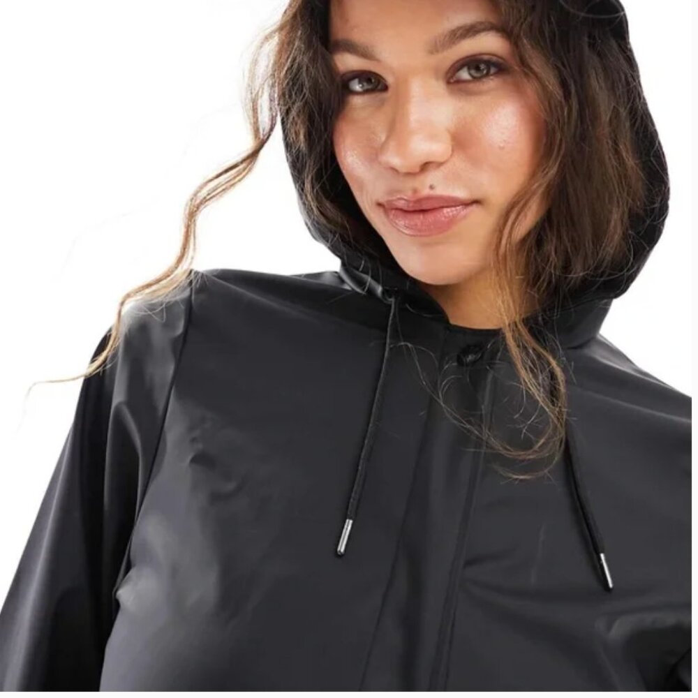 RAINS A-Line Rain Jacket in Black XL - Picture 13 of 16